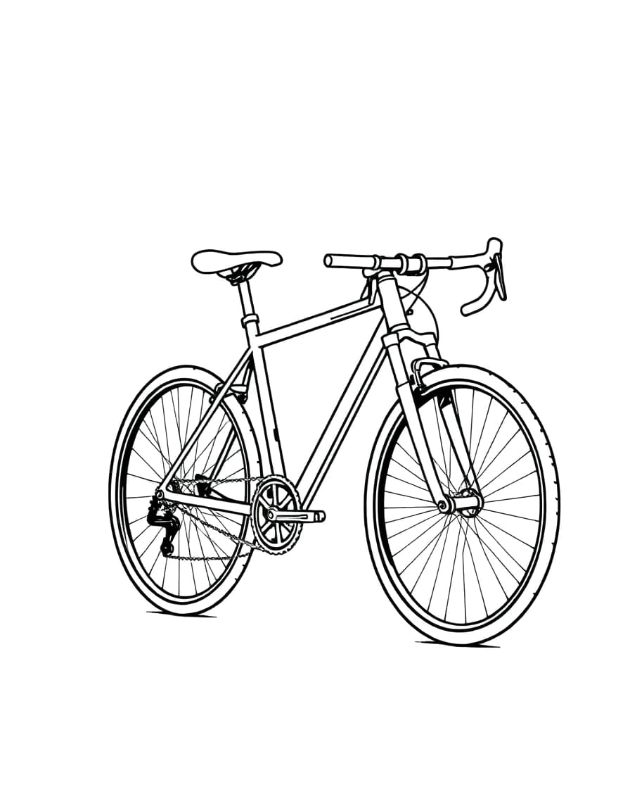 Bicycle line drawing to trace