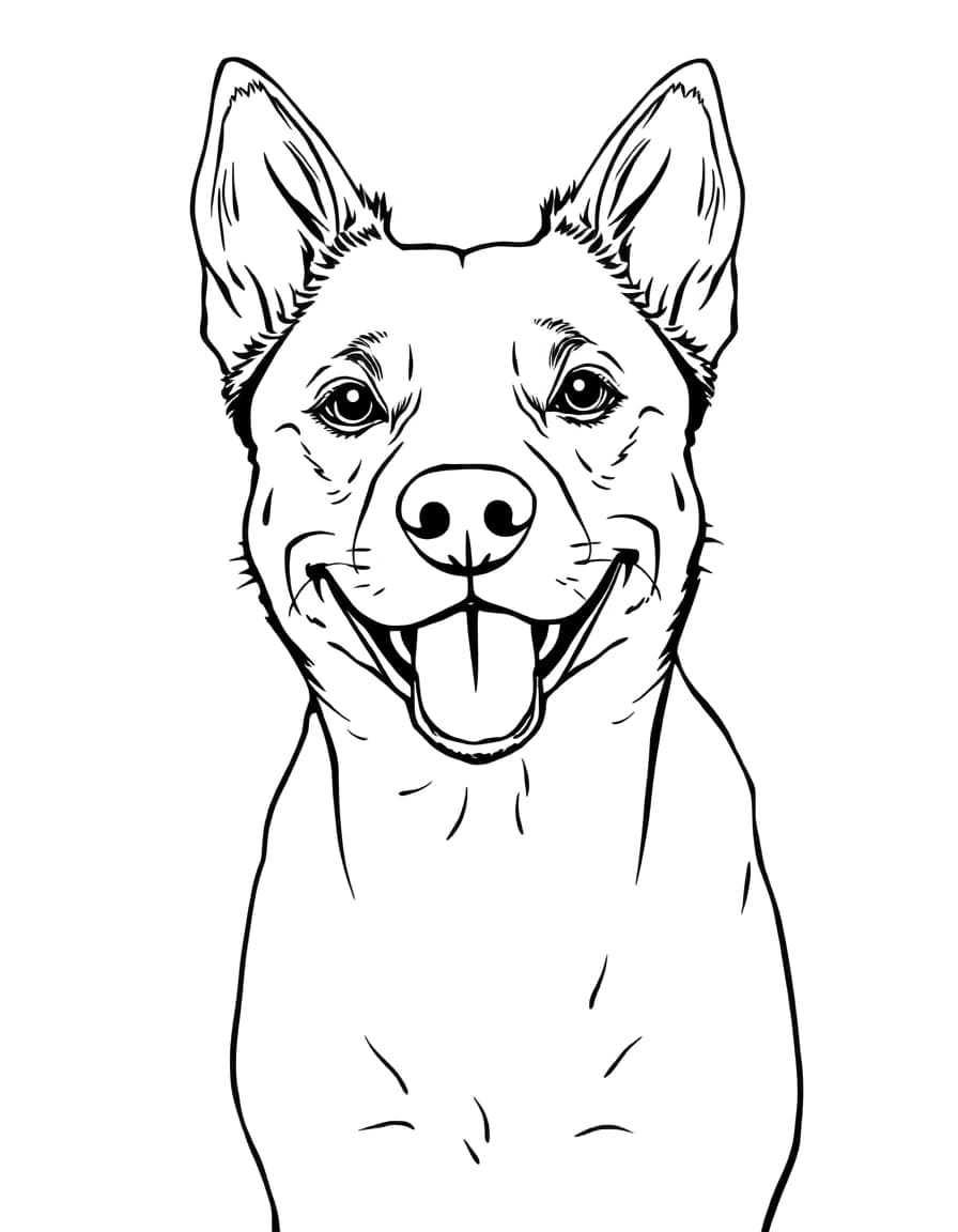 Dog line drawing to trace