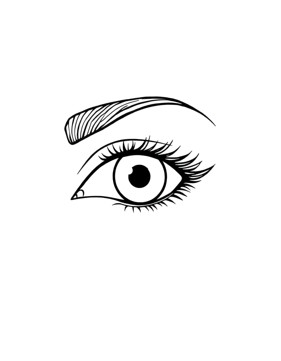 Eye line drawing to trace