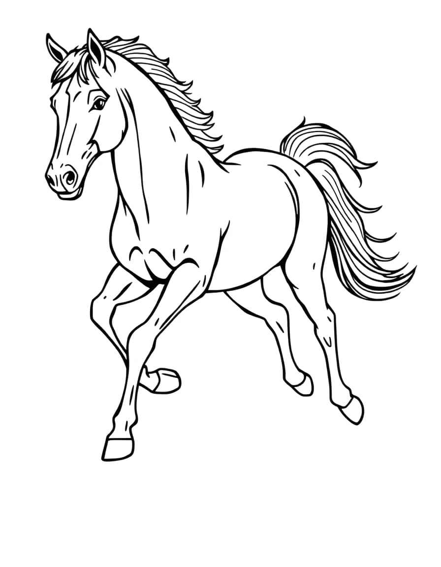 Horse line drawing to trace