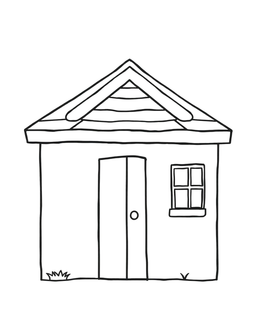 House line drawing to trace