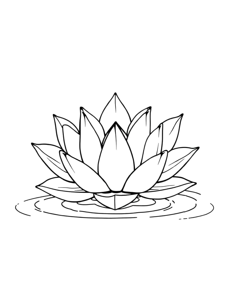 Lotus line drawing to trace