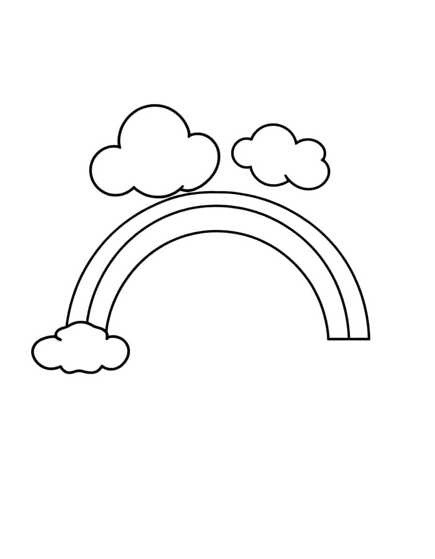 Rainbow line drawing to trace