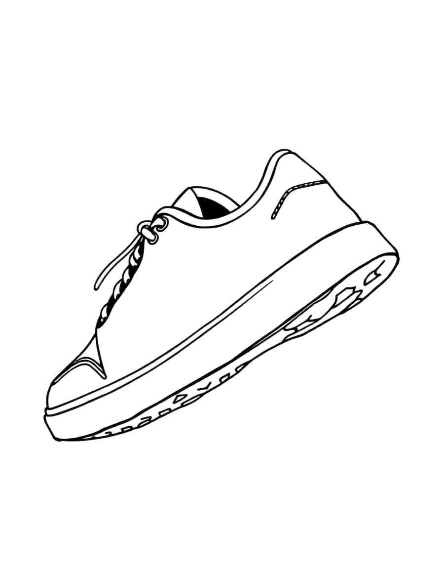 Sneaker line drawing to trace