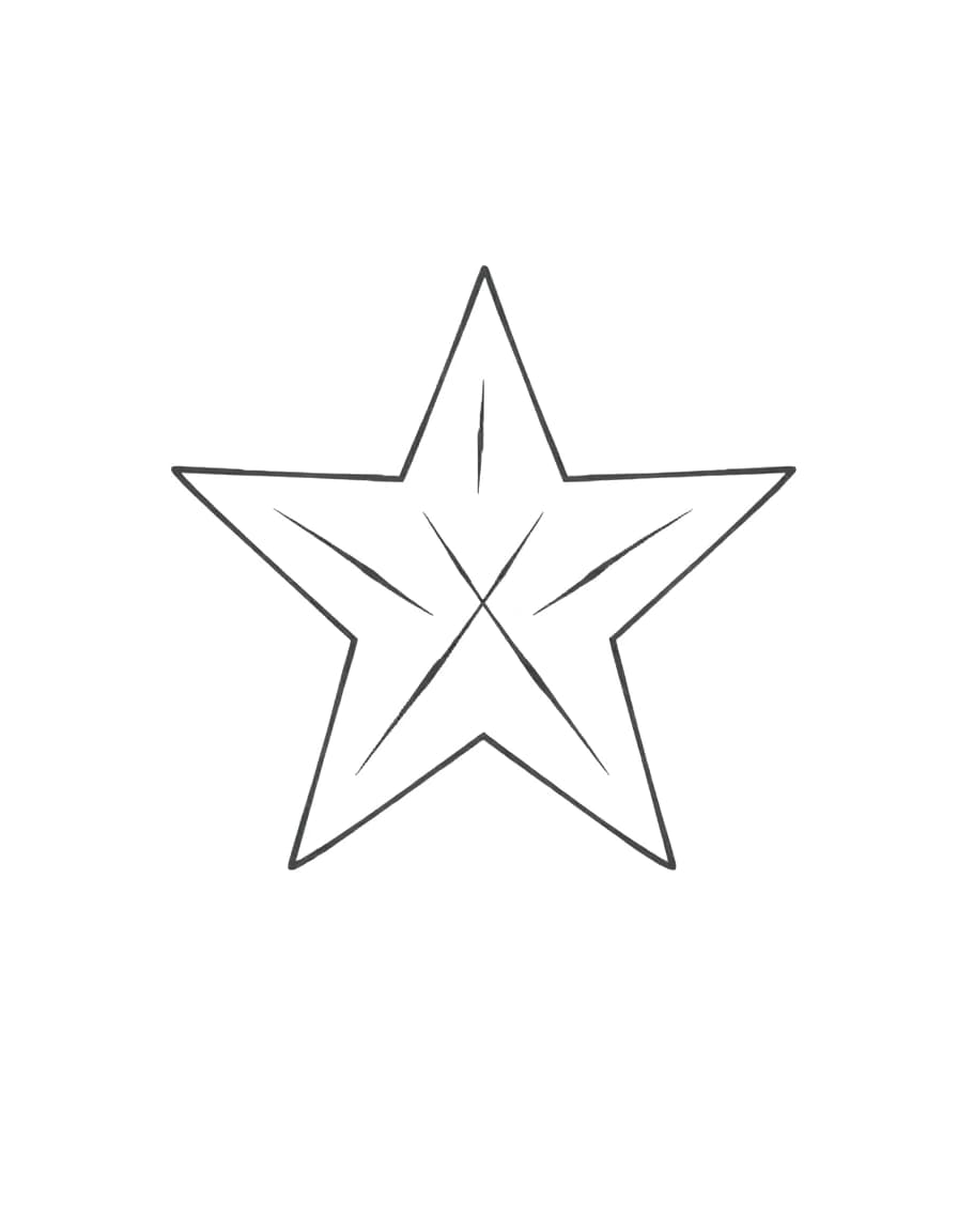 Star line drawing to trace